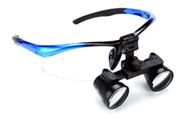 Loupes on Sports Eyeglasses